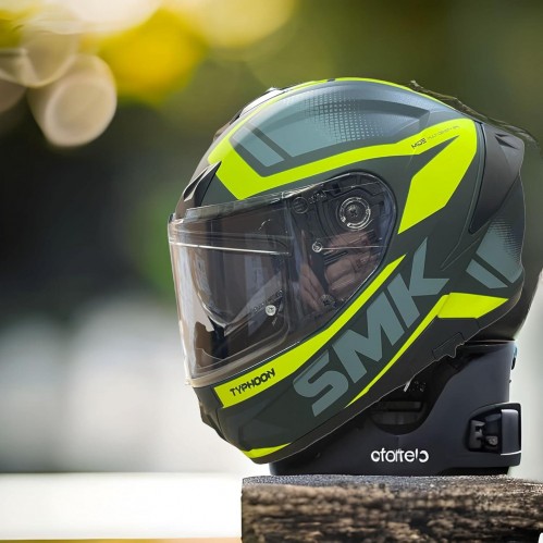 Smk Typhoon Thorn (ECE 22.06) Kapalı Kask - Neon Sarısı