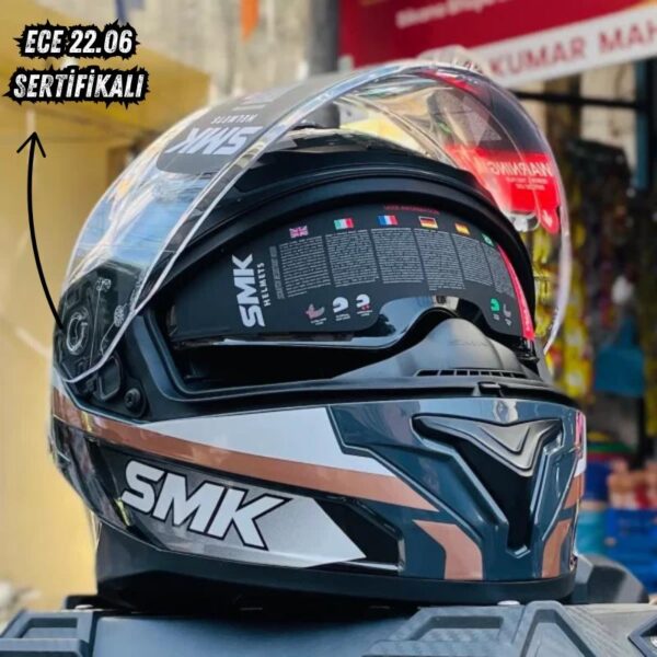 Smk Typhoon Freeride GL627 Kapalı Kask (Fit Kalıp) (ECE 22.06) - Görsel 2