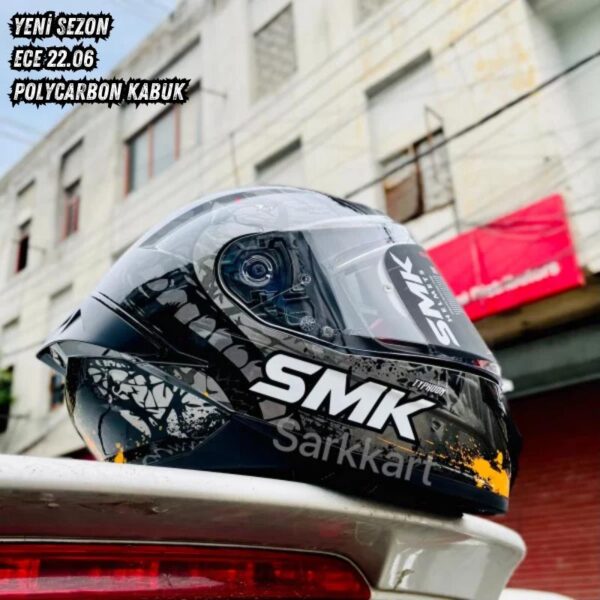 Smk Typhoon Reptile GL267 Turuncu Kask (Fit Kasa) (ECE 22.06) - Görsel 2